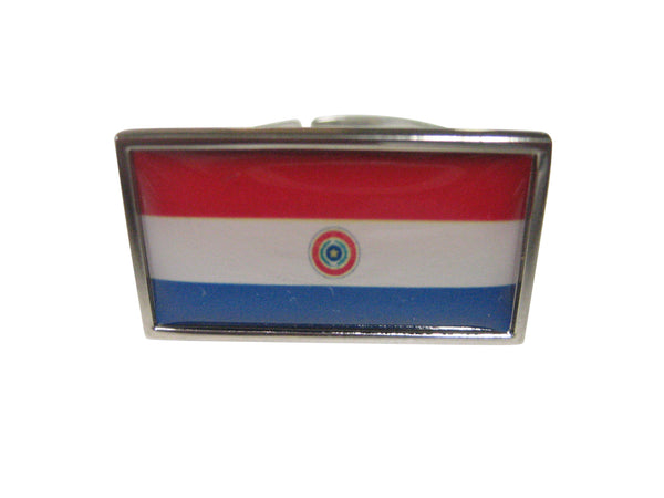 Thin Bordered Paraguay Flag Adjustable Size Fashion Ring