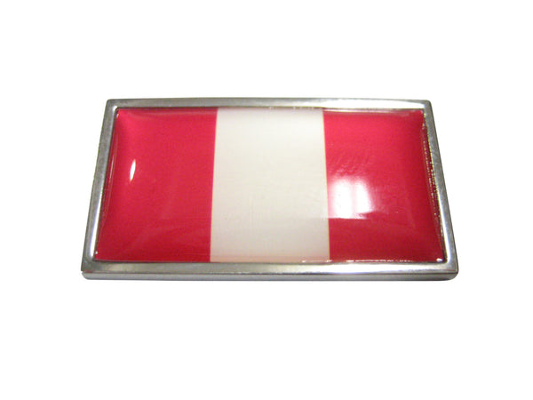 Thin Bordered Peru Flag Magnet