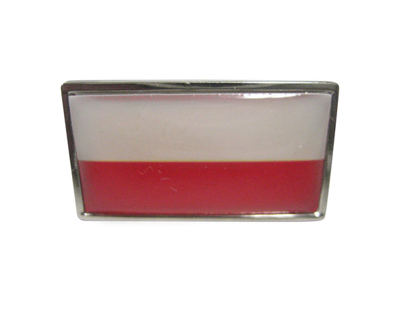 Thin Bordered Poland Flag Adjustable Size Fashion Ring