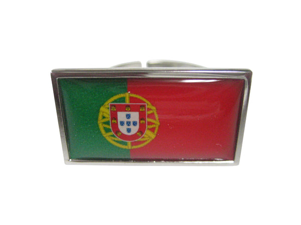 Thin Bordered Portugal Flag Adjustable Size Fashion Ring