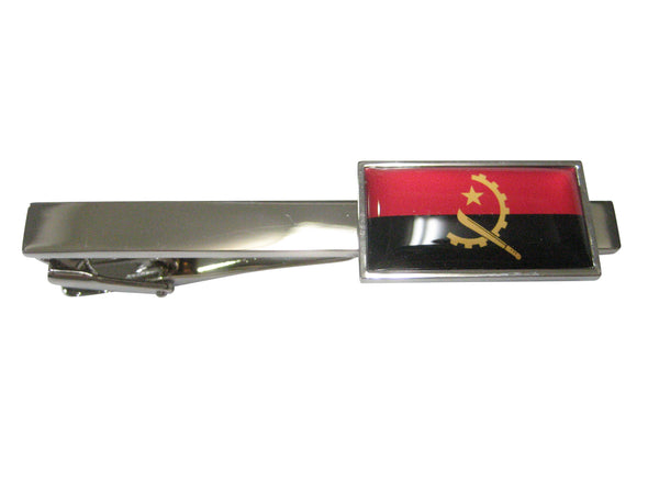 Thin Bordered Republic of Angola Flag Tie Clip