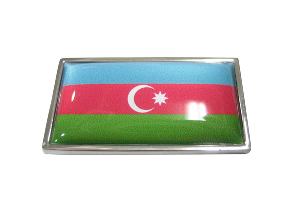 Thin Bordered Republic of Azerbaijan Flag Magnet
