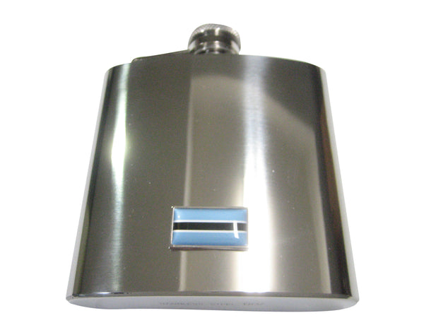 Thin Bordered Republic of Botswana Flag 6oz Flask