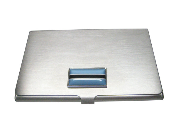 Thin Bordered Republic of Botswana Flag Business Card Holder