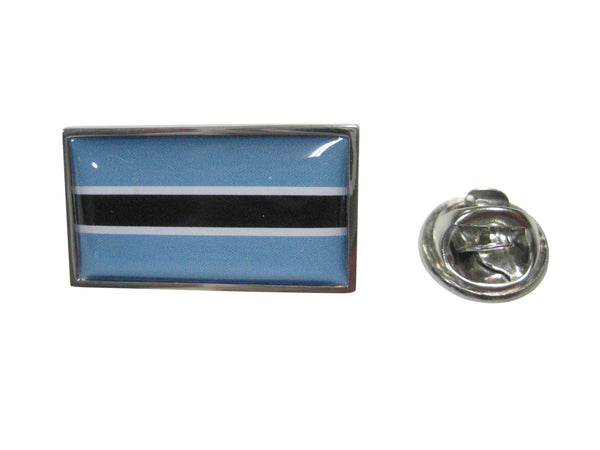 Thin Bordered Republic of Botswana Flag Lapel Pin