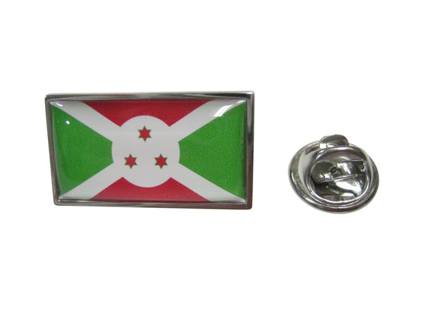 Thin Bordered Republic of Burundi Flag Lapel Pin