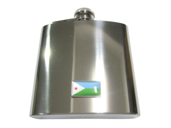 Thin Bordered Republic of Djibouti Flag 6oz Flask
