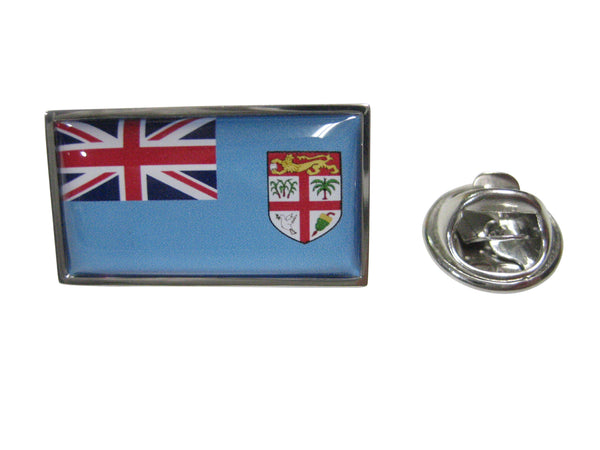 Thin Bordered Republic of Fiji Flag Lapel Pin