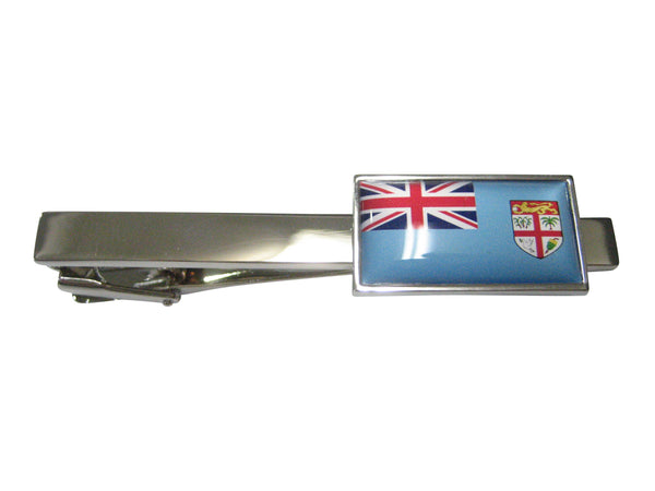 Thin Bordered Republic of Fiji Flag Tie Clip