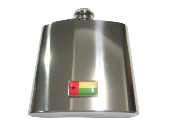 Thin Bordered Republic of Guinea-Bissau Flag 6oz Flask