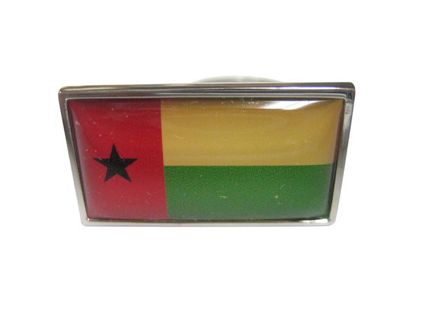 Thin Bordered Republic of Guinea-Bissau Flag Adjustable Size Fashion Ring