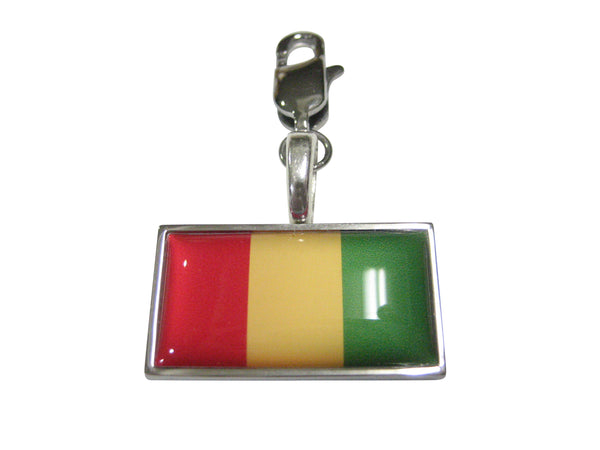 Thin Bordered Republic of Guinea Flag Pendant Zipper Pull Charm