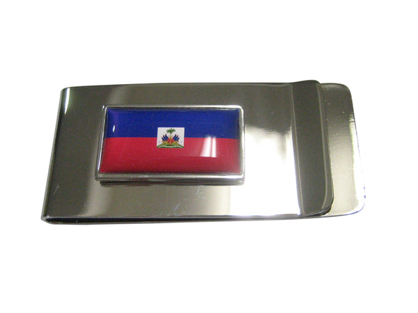 Thin Bordered Republic of Haiti Flag Money Clip