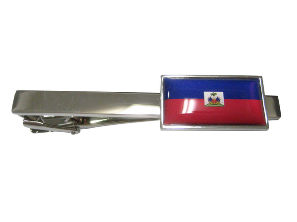 Thin Bordered Republic of Haiti Flag Tie Clip