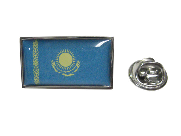 Thin Bordered Republic of Kazakhstan Flag Lapel Pin