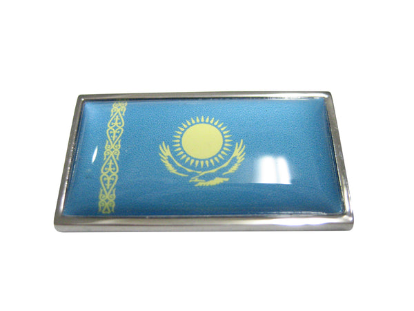 Thin Bordered Republic of Kazakhstan Flag Magnet
