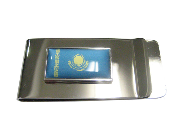 Thin Bordered Republic of Kazakhstan Flag Money Clip
