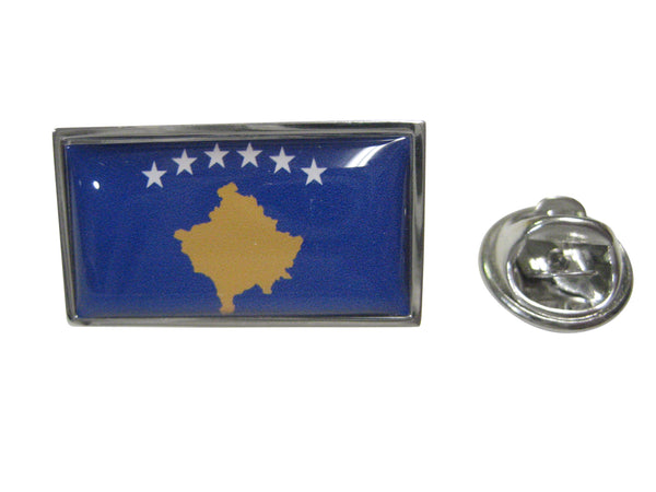 Thin Bordered Republic of Kosovo Flag Lapel Pin