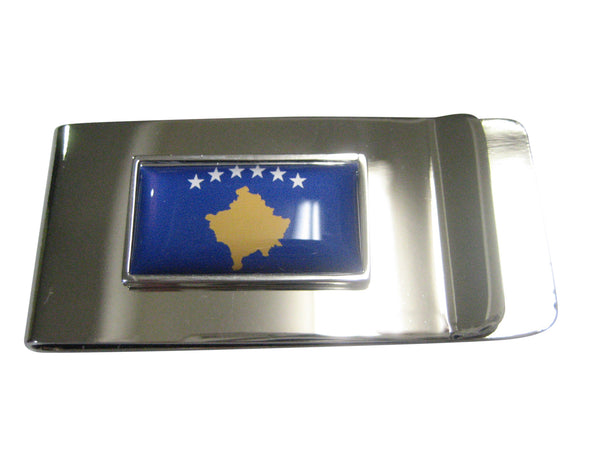 Thin Bordered Republic of Kosovo Flag Money Clip