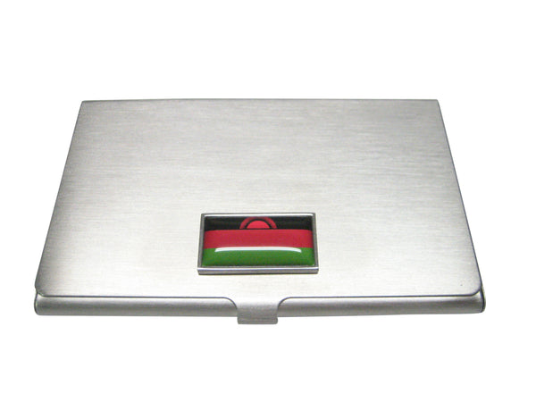 Thin Bordered Republic of Malawi Flag Business Card Holder
