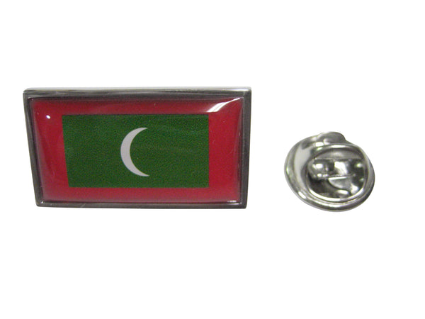 Thin Bordered Republic of Maldives Flag Lapel Pin