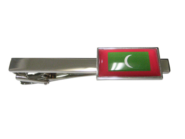 Thin Bordered Republic of Maldives Flag Tie Clip