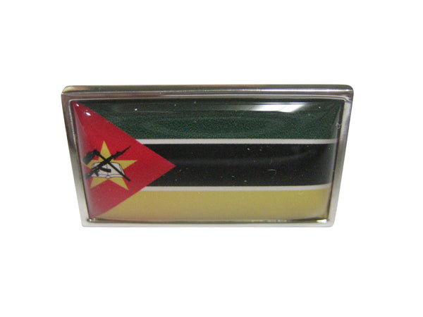 Thin Bordered Republic of Mozambique Flag Adjustable Size Fashion Ring
