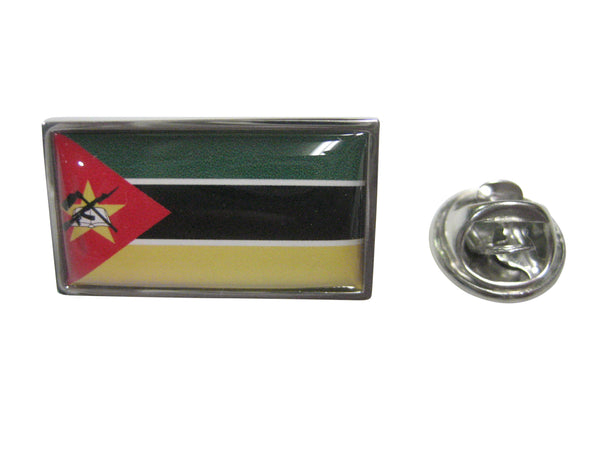 Thin Bordered Republic of Mozambique Flag Lapel Pin