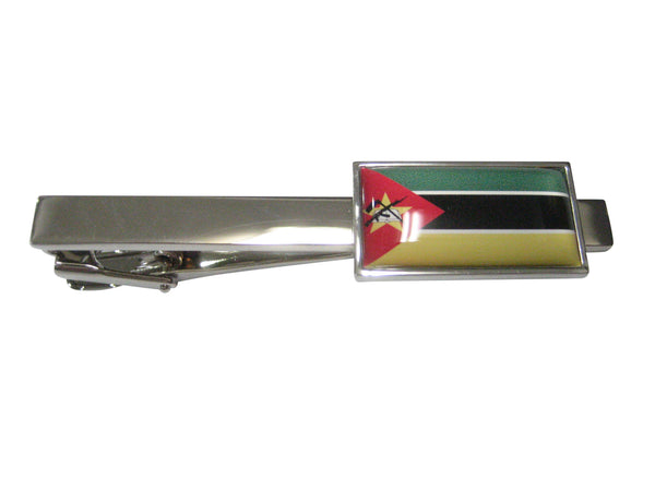 Thin Bordered Republic of Mozambique Flag Tie Clip