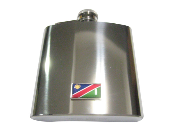 Thin Bordered Republic of Namibia Flag 6oz Flask
