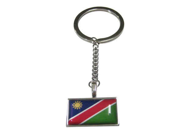 Thin Bordered Republic of Namibia Flag Pendant Keychain