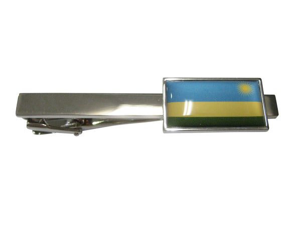 Thin Bordered Republic of Rwanda Flag Tie Clip