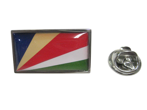 Thin Bordered Republic of Seychelles Flag Lapel Pin