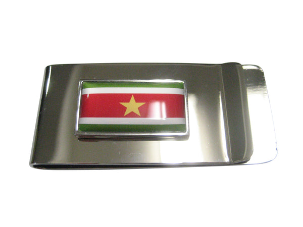 Thin Bordered Republic of Suriname Flag Money Clip
