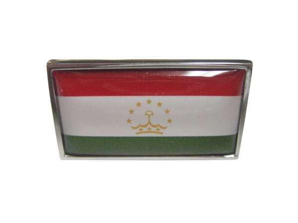 Thin Bordered Republic of Tajikistan Flag Adjustable Size Fashion Ring