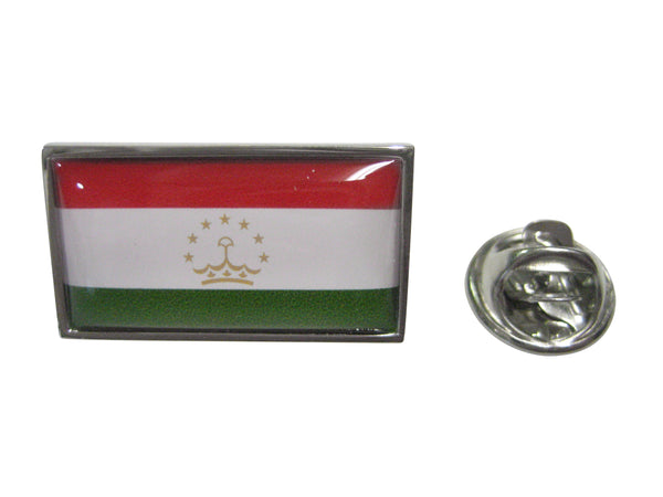Thin Bordered Republic of Tajikistan Flag Lapel Pin
