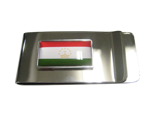 Thin Bordered Republic of Tajikistan Flag Money Clip
