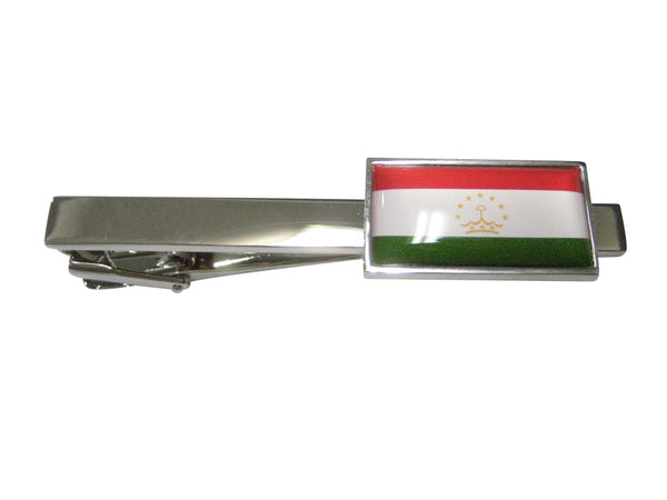 Thin Bordered Republic of Tajikistan Flag Tie Clip