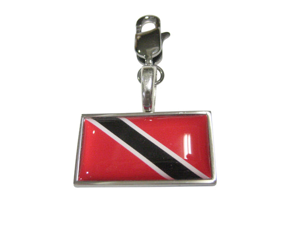 Thin Bordered Republic of Trinidad and Tobago Flag Pendant Zipper Pull Charm