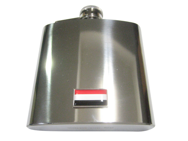 Thin Bordered Republic of Yemen Flag 6oz Flask