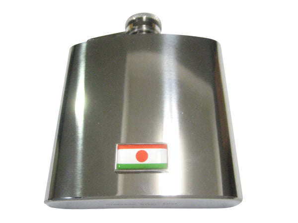 Thin Bordered Republic of the Niger Flag 6oz Flask