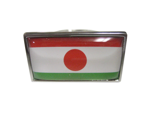 Thin Bordered Republic of the Niger Flag Adjustable Size Fashion Ring