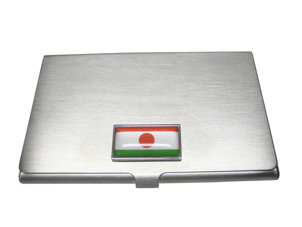 Thin Bordered Republic of the Niger Flag Business Card Holder