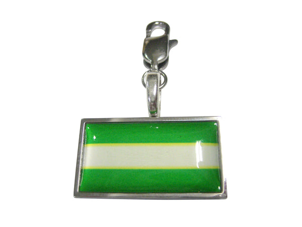Thin Bordered Rotterdam Flag Pendant Zipper Pull Charm
