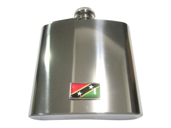 Thin Bordered Saint Kitts and Nevis Flag 6oz Flask