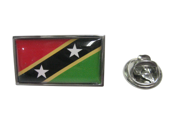 Thin Bordered Saint Kitts and Nevis Flag Lapel Pin