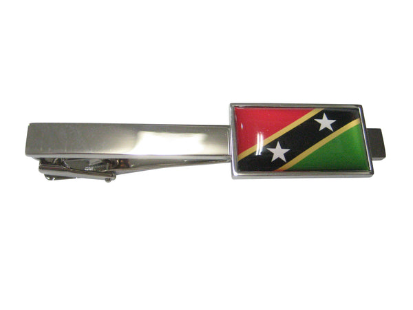Thin Bordered Saint Kitts and Nevis Flag Tie Clip