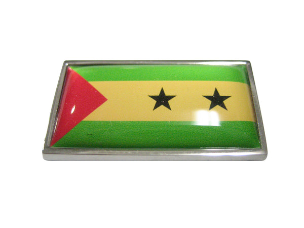 Thin Bordered São Tomé and Príncipe Flag Magnet