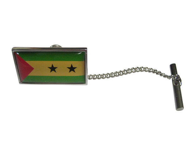 Thin Bordered São Tomé and Príncipe Flag Tie Tack