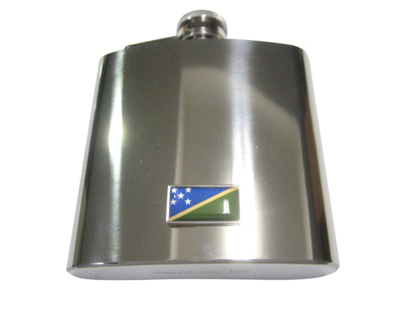 Thin Bordered Solomon Islands Flag 6oz Flask